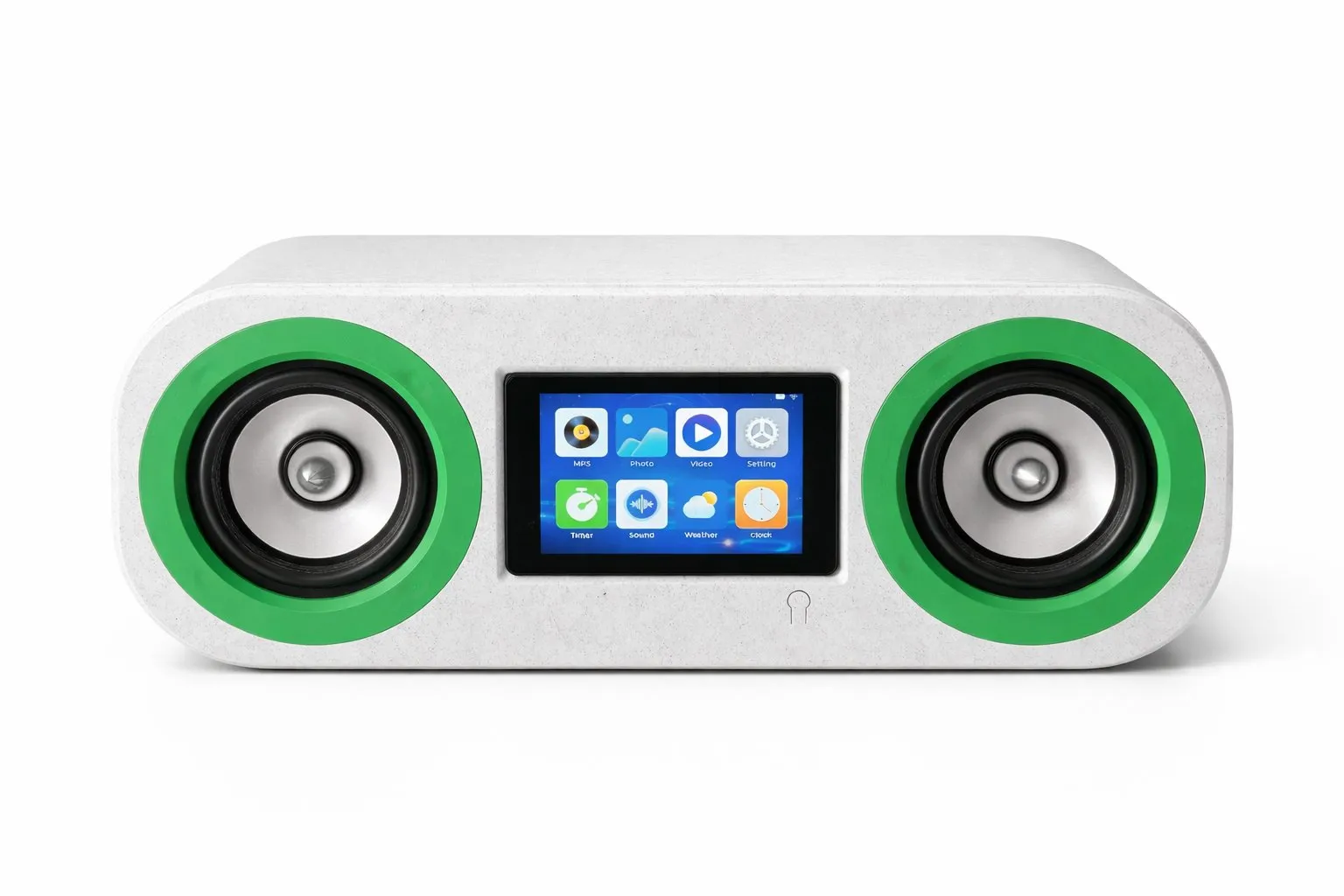 First-generation Basmio prototype (then called Story Box) in its 3D-printed enclosure