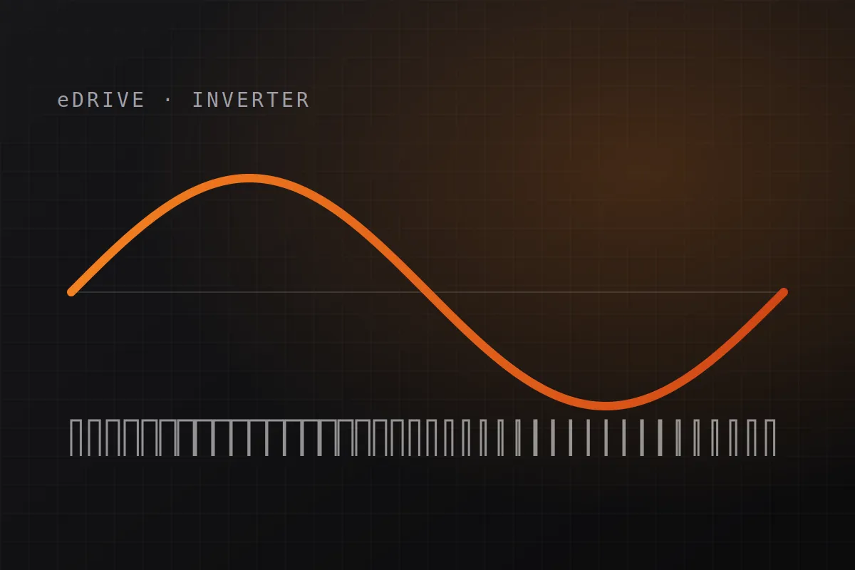 Abstract illustration of an inverter switching waveform